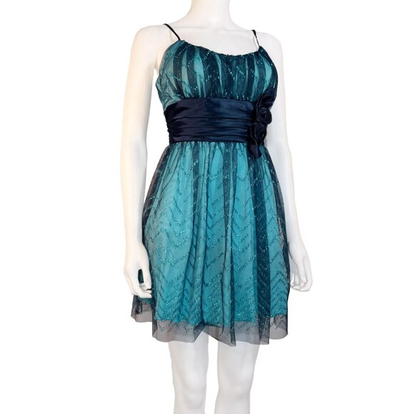 B. Smart Dresses & Skirts - EUC Teal Green Tulle & Sequin Cocktail Dress - Womens Juniors Size 11 B. Smart
